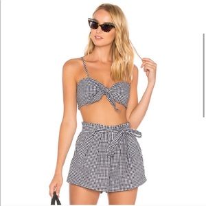 For love and lemons checkered shorts 🖤🍋